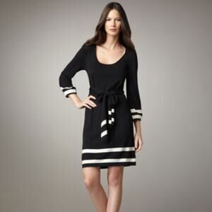 Lilly Pulitzer Black Merino Wool Sweater Dress S